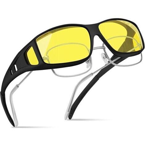 lunettes conduite de nuit homme femme,lunette vision nocturne,lunette anti eblouissement enveloppantes conduire jaune,surlunettes conduite de nuitm Polarisées (1/5)