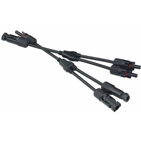 1 Paire Solaire Panneau Câble Connecteur Professionnel, du type Y (1 à 2 branches),pour Solaire Panneau Photovoltaïque Système -, Ensoleillé (1/5)