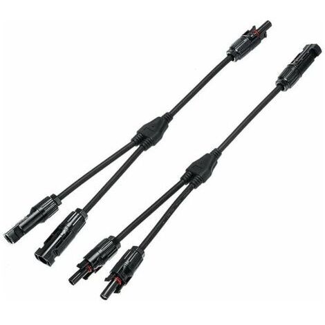 1x paire de connecteur (1 à 2 branches) de panneau solaire, MC4 durable et économisé pour famille (1 à 2) (1/5)