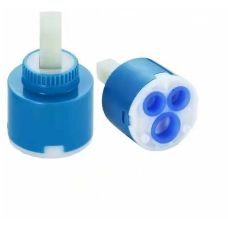 Cartouche Mitigeur en Céramique Cartouche Robinet Mitigeur Cartouche Céramique pour Mitigeur de Salle de bain ou de Cusine(Bleu 2 Pièces 40mm)LO-Ron