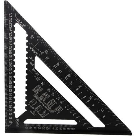 12 pouces métrique Equerre Menuisier,haute précision mesure outillage, Équerres de Charpentier,Aluminium Regle Multifonctionnels,Outils de Traçage pour charpentier, couvreur, ingénieur,Bricolage Outil (1/5)