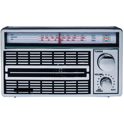 Radio vintage 3 bandes FM/AM/SW (SG-1202) : Alimentation AC/DC, volume puissant, utilisation simple – Design rétro pour seniors