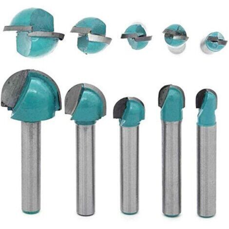 5 Pcs 6mm Tige Routeur Core Box Bits CNC Fraise à Rainure Ronde Outils à Bois 6mm/8mm/10mm/12mm/18mm (1/5)