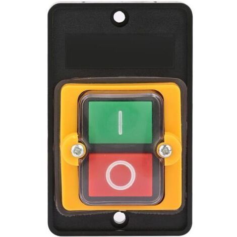 Commutateur à Bouton Poussoir, AC220V / 380V 10A Bouton Poussoir Étanche Interrupteur Sécurité Interrupteur à Bouton-Poussoir ON/OFF pour Machines Textiles d'Équipement Mécanique (1/5)