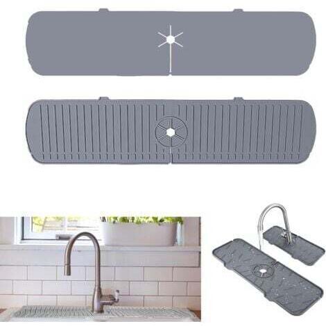 Tapis de Drainage de Protection de comptoir de salle de bains de cuisine de Protection d'évier de cuisine en Silicone/350145mm (1/4)
