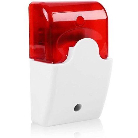 Sicherheitsanzeigeleuchte, akustische und optische Sicherheitsalarme, rotes Blinklicht und akustischer Stoßalarm, 110 dB Sirene und 150 Blinksignale pro Minute, einstellbare Lautstärke (220 V) (1/5)