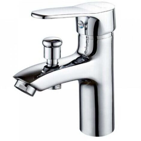 Aiperq Robinet baignoire robinet monotrou à double usage chaud et froid Alliage Mitigeur de douche, robinet salle bain douche