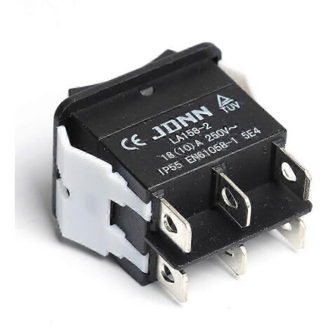 Ensemble interrupteur de commande électrique étanche à double réarmement JDNN LA158-2 10A 250V (1/5)