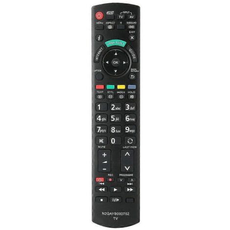 Nouvelle télécommande n2qayb000752 pour téléviseur Panasonic TX-L42ET5, TX-L42ETW5 et TX-L47ET5 (1/5)