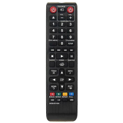 Télécommande infrarouge sans fil à piles pour lecteur Blu-ray/DVD Samsung AK59-00149A (1/5)