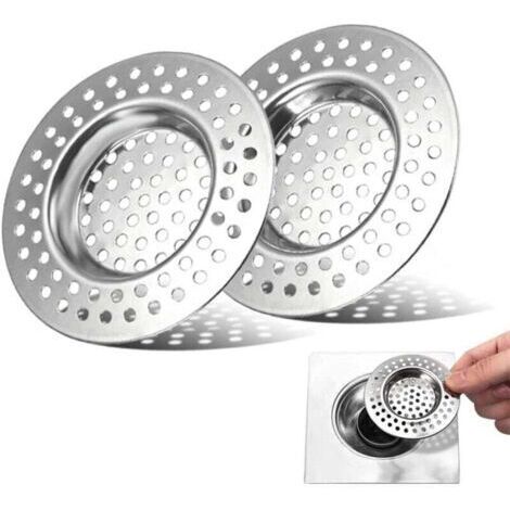 2 Pcs Filtre évier Cuisine , Tamis lavabo en INOX , Filtre Cheveux Douche , Filtre de Vidange pour évier , Grille Evier Cuisine , Accessoire Drain Lavabo Baignoire Bonde , pour Salle de Bain Cuisine (1/4)