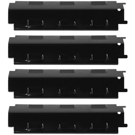 37CM Diffuseur Chaleur Accessoires pour Char-Broil, Campingaz, Fire Mountain, CCLIFE, LANDMANN et Plupart Modèles Flamme Gril, Acier Porcelaine Plaque Chauffante Pièce de Rechange, Paquet 4 (1/5)