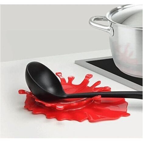 Repose-cuillère Moule à ketchup en silicone Repose-cuillère Moutarde Gadget de cuisine Porte-gobelet Cadeau créatif (1/3)