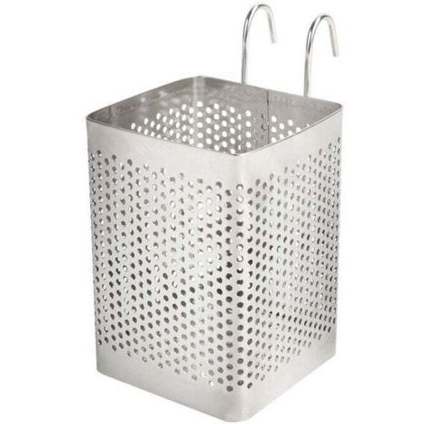 Ensoleille – Égouttoir à couverts mural en acier inoxydable 304 – Dimensions 7 x 7 x 10 cm – Conception creuse pour ventilation et drainage (1/5)