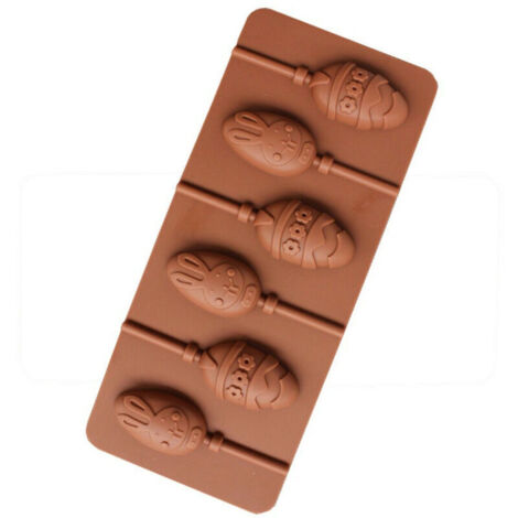 Moule en silicone pour oeufs de Pâques et lapin Moule à chocolat Moule à sucettes, Ensoleillé (1/5)