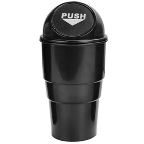 AHLSEN Véhicule automobile porte-gobelet poubelle petite mini poubelle voiture poubelle poubelle pour voiture bureau maison (noir) (1/5)