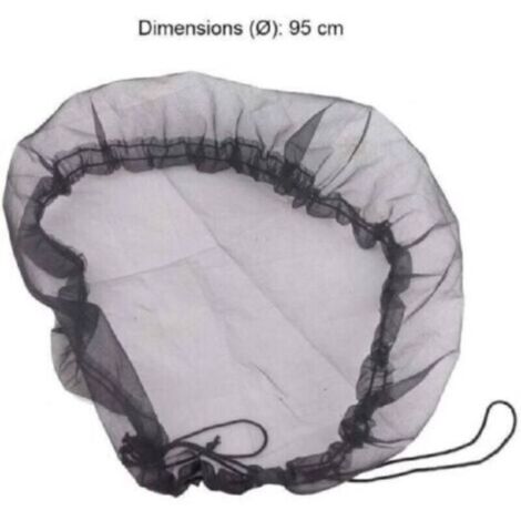 Lot de 2 housses de protection en maille pour tonneaux de pluie - Diamètre : 32.67inch - Réglables - Pour récupérateur d'eau - Seau de récupération de la pluie (1/5)