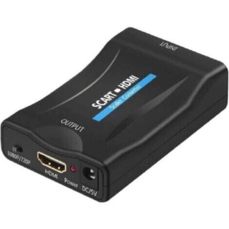 Convertisseur péritel vers HDMI, adaptateur péritel vers HDMI, convertisseur audio vidéo, prend en charge la sortie HDMI 720/1080p pour téléviseur, décodeur, magnétoscope, VHS, Xbox, PS1, PS2, PS3, Wi (1/5)