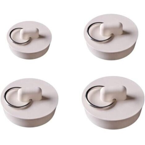 Pièces Bouchons d'évier en Caoutchouc avec Anneau de Suspension Bouchons de Vidange de Cuisine Bouchons d'évier Bouchons de Bain pour Cuisine, Salle de Bain, Baignoire, Lavabo, évier (4 Tailles) (1/5)
