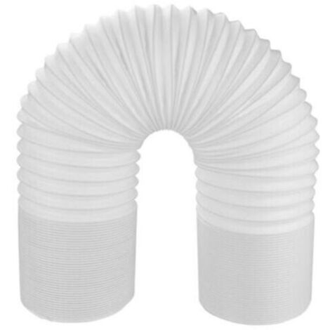 Tuyau d'évacuation pour climatiseurs portables – 130 mm x 3 m (PP renforcé, cadre en acier, extensible, rotation à gauche) – Accessoires pour climatiseurs portables