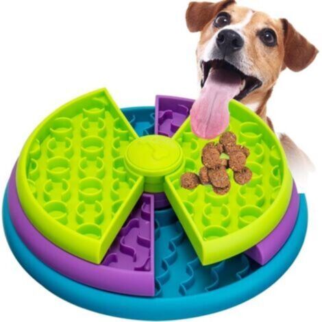 Gamelle Anti Glouton Chien, Gamelle Anti-Glouton pour Chien à 3 Niveaux, Gamelle d'alimentation Lente pour Applicable à Petit/Moyen/Grand- Réduit l'Anxiété & Améliore la Digestion (1/5)