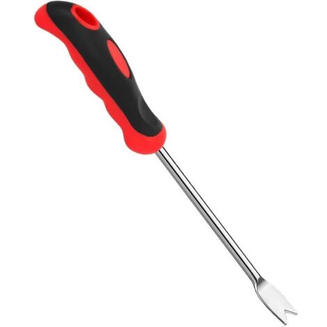 Outil de désherbage avec poignée ergonomique en acier inoxydable, outil de désherbage manuel pour jardin, pelouse, ferme, jardinage, cadeau 33 cm (1/5)