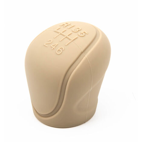 Housse de levier de vitesse universelle en silicone beige pour voiture - 6 vitesses - antidérapante (1/3)