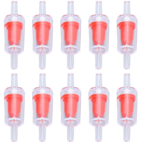 10 pièces clapet anti-retour 4mm PP pompe à air Aquarium 1 voie clapet anti-retour d'arrêt d'eau pour Aquarium rouge (1/4)