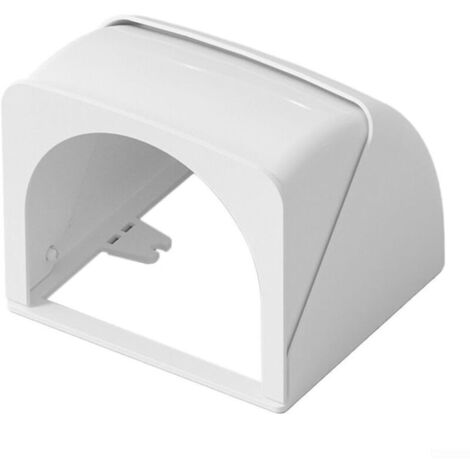 Boîte de protection étanche pour prise de courant électrique - Pour extérieur - Pour une utilisation en extérieur dans les cours, les jardins ou les patios (blanc)