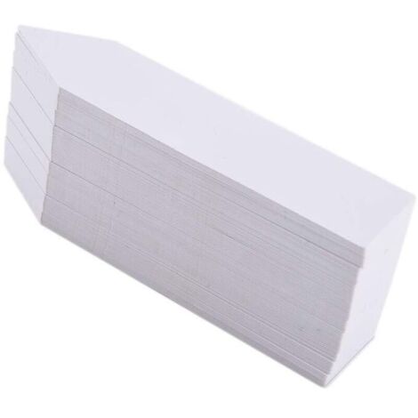 Pack de 100 Panneaux de Plantes, Bouchons de Plantes 10x2CM, Bouchons de Jardin en Plastique, étiquetage D'étiquettes de Plantes, Panneaux à Base de Plantes, étiquetage de Panneaux de(Blanc) (1/5)