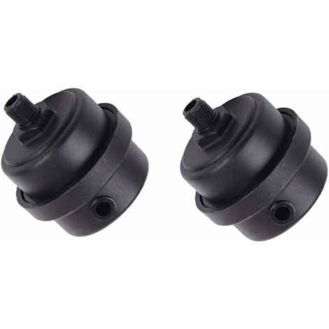 Lot de 2 filtres silencieux pour compresseur d'air, boîtier en plastique, silencieux à piston pour ventilateurs, compresseurs d'air, chaudières, etc. (1/4PT 12 mm) (1/5)