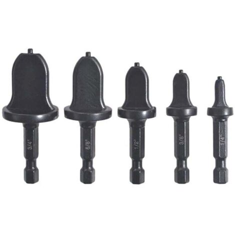 5 pièces Hexagon Shank Tuyau en Cuivre, Outil d'Écrasement avec Forets de Réparation