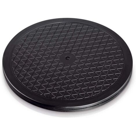 Plateau Universel Rond (40 Cm, Taille Xl, Poids Supporté 100 Kg (Idéal Pour Tv, Enceintes, Écrans, Appareils De Cuisine) Noir (1/4)