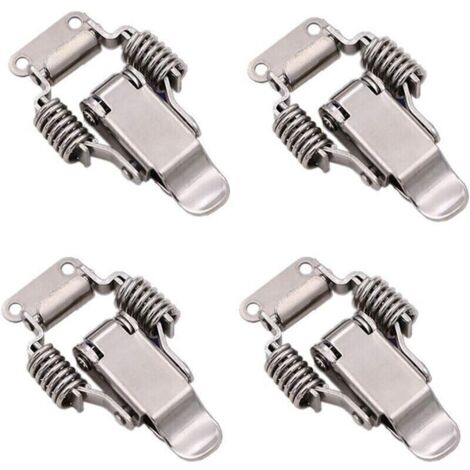 4 pièces Loquet de Serrage en Acier Inoxydable, Outil à Dégagement Rapide pour Boîte, Tiroir et Armoire (1/4)