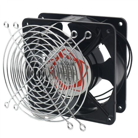 Ventilateur axial haute température 120 x 120 x 38 mmSilencieuxCompatible avec poêles et chaudières à boisÉconomie d'énergie jusqu'à 30%
