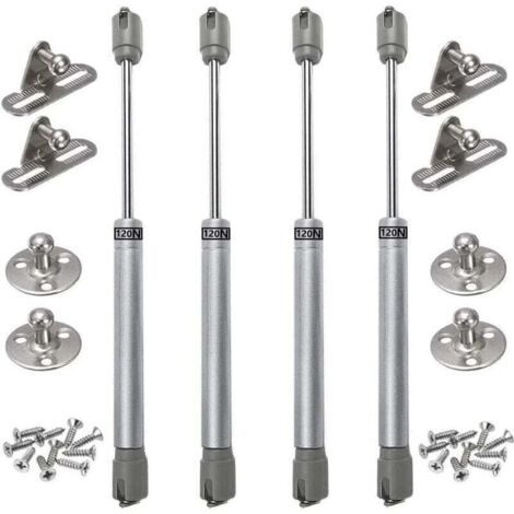 4PCS vérins à gaz 120N verin meuble hydraulique ressort amortisseurs à gaz d'origine porte armoire de cuisine Bras pneumatique pour levage de porte armoire (1/4)