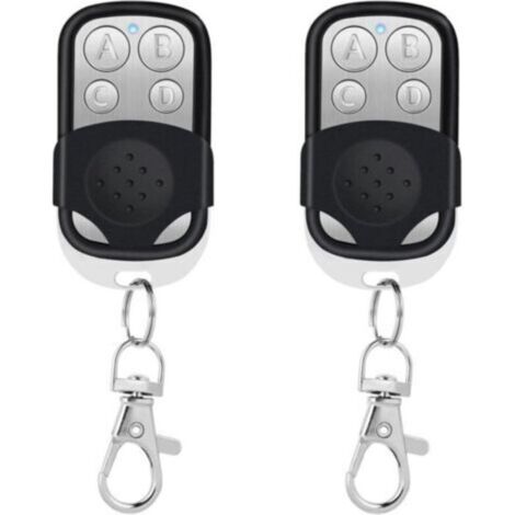 Télécommande universelle pour porte de garage, lot de 2. Télécommande sans fil universelle pour porte de garage, compatible avec la fréquence de 433,92 MHz (code tournant), 4 boutons, pour portes de g (1/4)