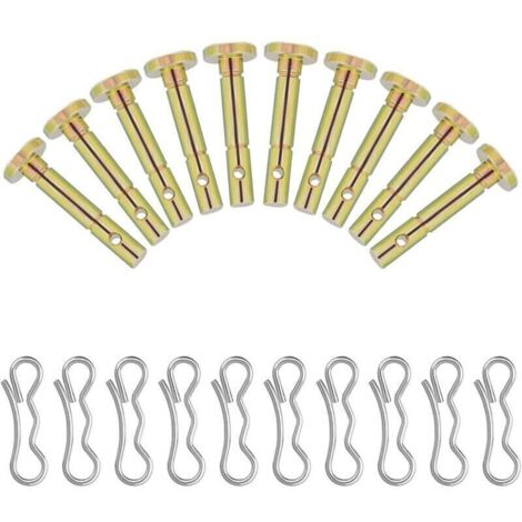 10 Pièces Goupilles de Cisaillement, Goupilles Fendues de Remplacement, Shear Pin de Remplacement, pour Les Pièces de Rechange, Le Remplacement de la Souffleuse à Neige (1/4)