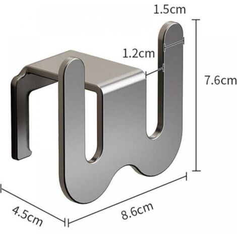 (3 pièces, gris) Étagère à chaussures en aluminium sans trous, idéale pour organiser votre chambre ou salle de bain. (1/4)