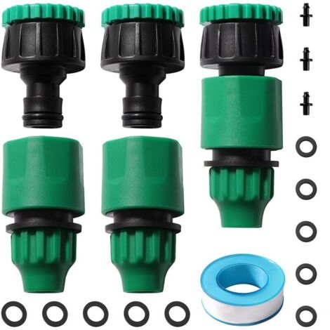 6pcs G1/2 G3/4 to 8/12mm 4/7mm Micro Irrigation Quick Connector Micro Irrigation Adapter Quick Coupling Garden Hose for Garden Irrigation System (1/5)