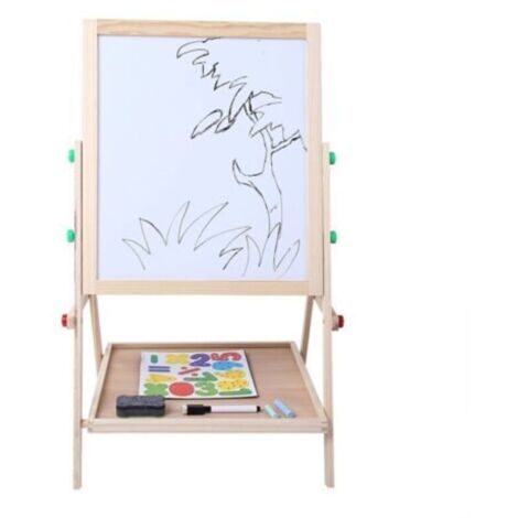 Planche à dessin en bois 2 en 1 double face pour bébé et enfant (1/5)
