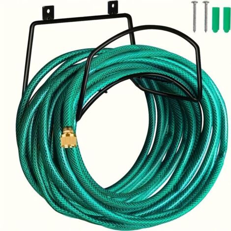 Support Tuyau Jardin Métal Mural Réglable U - Intérieur Extérieur Cordes - Idéal pour Amateurs de Jardinage (1/5)