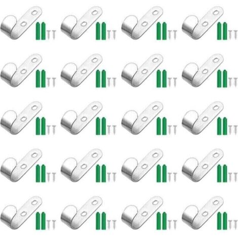 Lot de 20 Crochet Bache pour Bâche De Remorque, 44 x 21 x 16 mm Attache Bache, Crochet pour Bache pour Remorque, Accessoires De Remorque De Voiture (1/4)