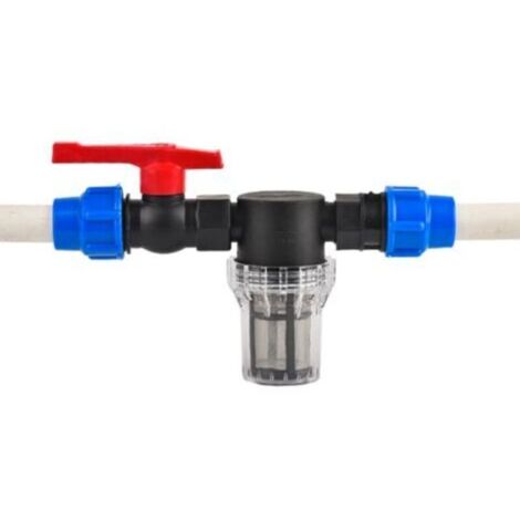 Tuyau d'eau en PVC, filtre à connexion rapide, accessoires IBC, système d'irrigation de jardin, filtre PE 25mm (1/4)