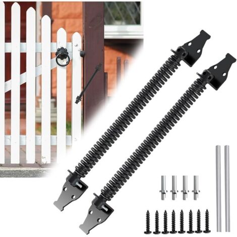 Lot De 2 Ferme-Portes Automatiques, 36cm Ferme Porte à Ressort Réglable Automatic Door Closer Ressort De Porte Pour Porte De Jardin, Porte En Bois Et Clôture Agricoles (1/5)