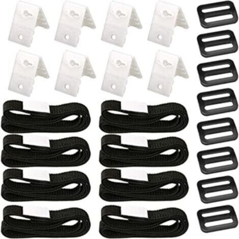 Kit de fixation de rouleau de couverture de piscine solaire, paquet de 8, sangles de fixation de rouleau de couverture de piscine pour la fixation universelle des rouleaux de couverture de piscine au (1/5)