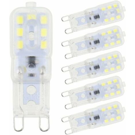 6 Pièces Ampoules LED G9 Blanc Froid 3W 6500K sans Scintillement Halogène Remplacement LED Dimmable Ampoule LED Capsule Économie d’Énergie pour Applique Murale Lustre Réfrigérateur AC 220V (1/5)