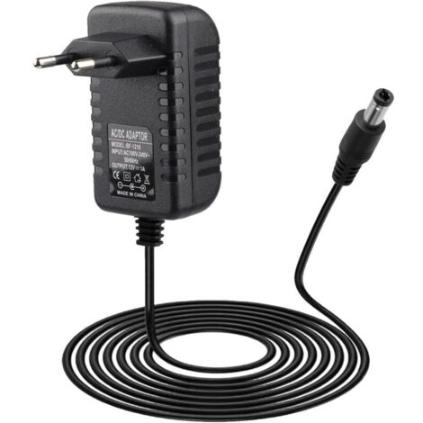 Secteur 12V 1A, Alimentation AC 100-240V 50/60Hz, Transformateur d'alimentation Universelle avec Prise DC 5,5 mm x 2,5 mm pour Bandes LED Lampe Caméra Routeur Radio (12W, Câble 1M) (1/5)