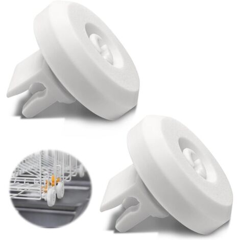 Roulette Lave Vaisselle pour Miele 2372352 - Lot de 2 Roulettes de Panier Inférieur de Rechange pour Lave-Vaisselle Compatibles avec Miele 2372352, Pratiques pour Améliorer le Glissement du Panier (1/5)