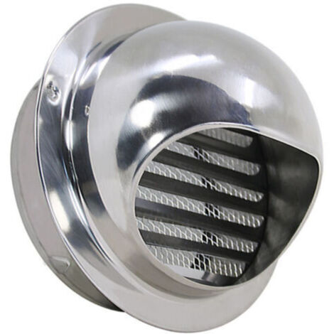 Entrée d'air à bille en acier inoxydable V2A 150 mm avec protection contre les intempéries et les insectes, argent (1/2)